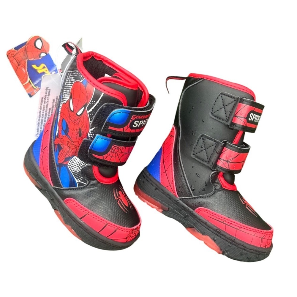 Marvel Spider Man Toddler Boys Light-Up Winter BootsSize‎ 7